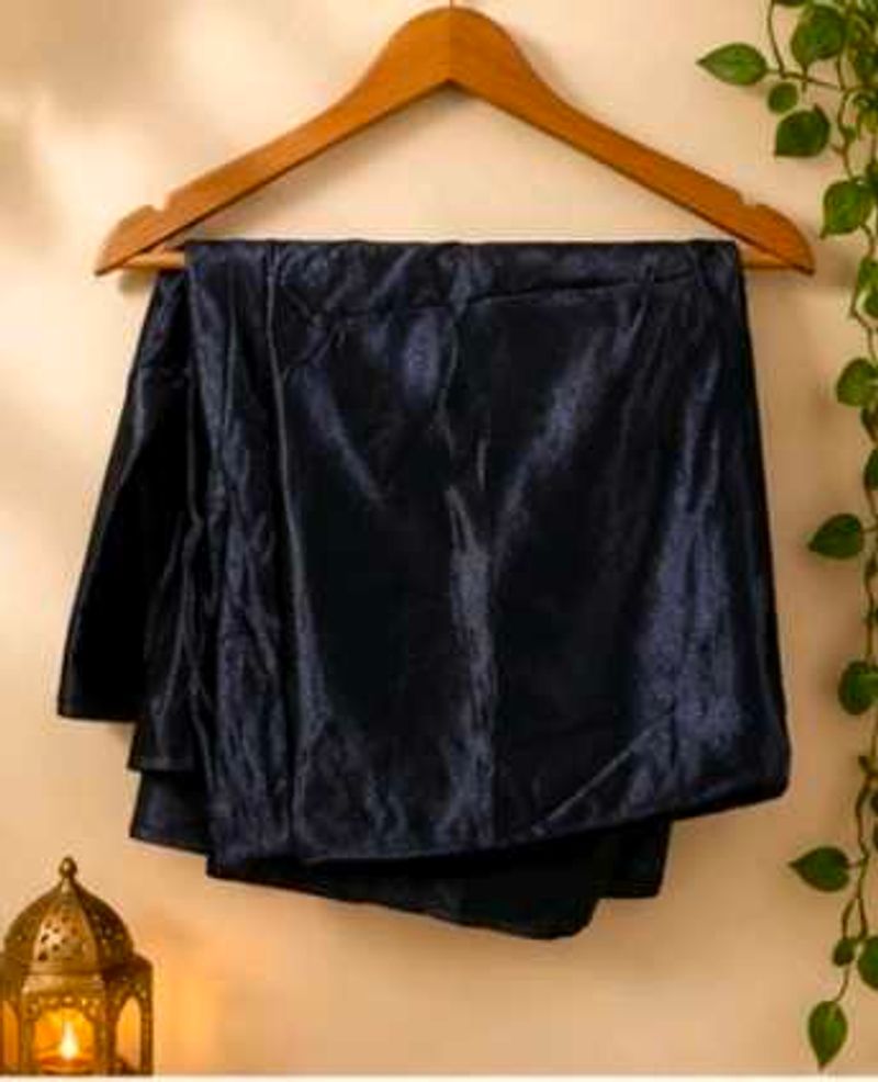 Elegant black satin saree