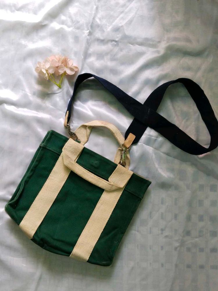 Green Canvas Tote Bag