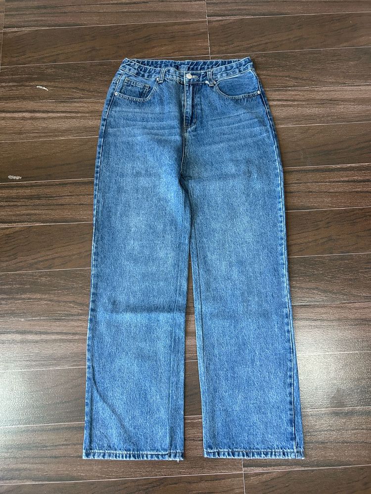Wide Leg Denim Jeans