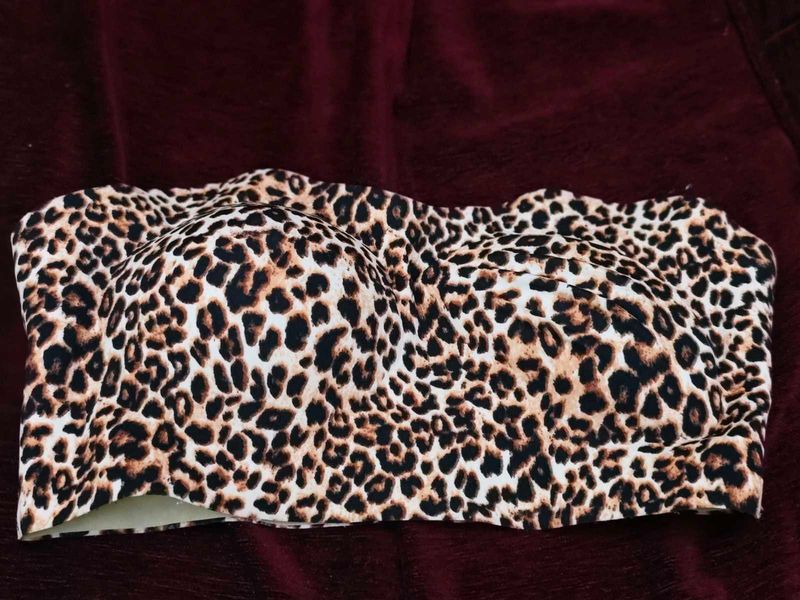 Leopard Print Strapless Bra (Newme)