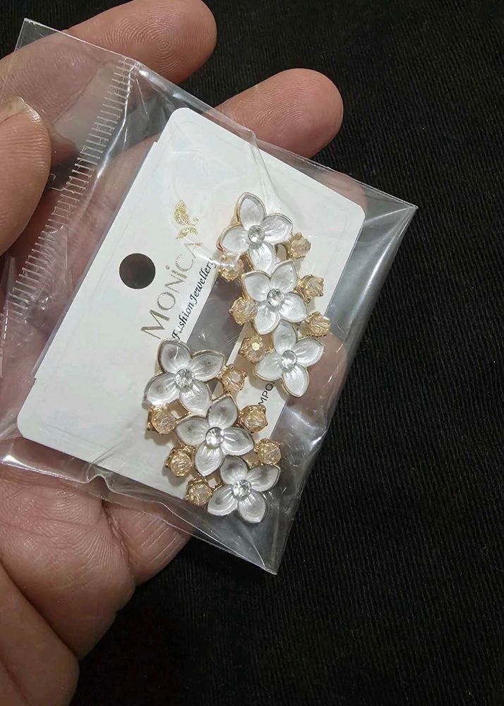 Elegant Floral Ear Climbers