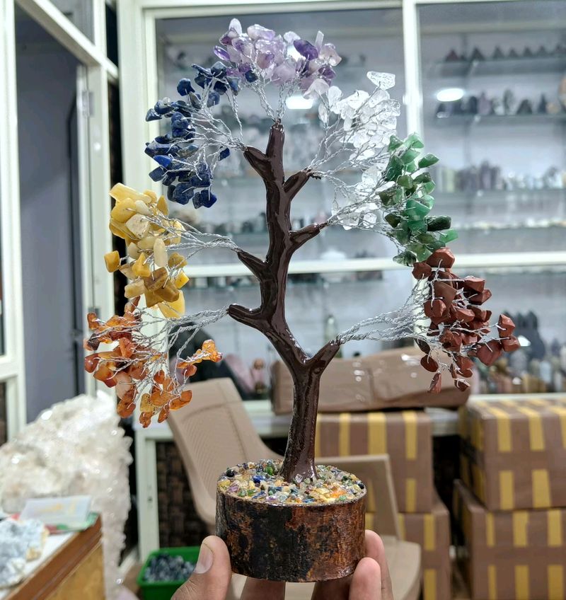 Seven Chakra Healing Crystal Tree 🔮