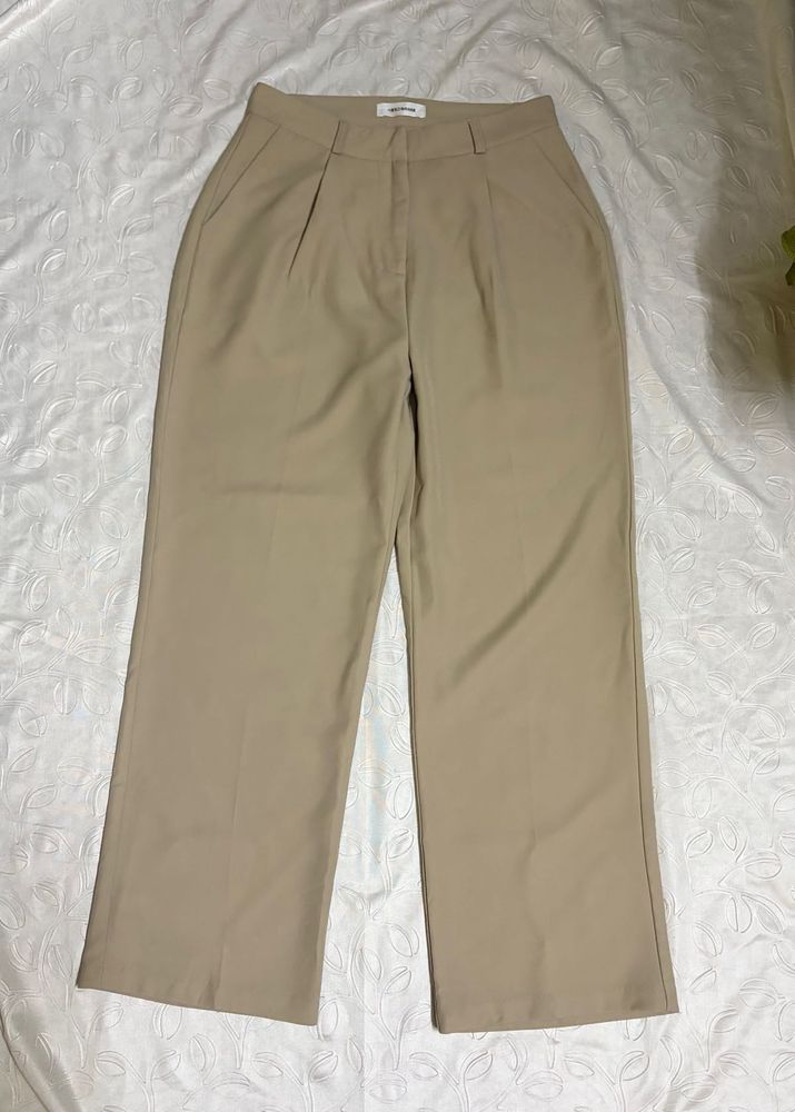 High-Waisted Wide-Leg Trousers
