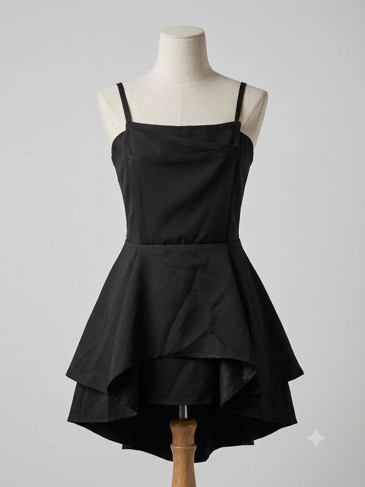 Chic Black Peplum Top