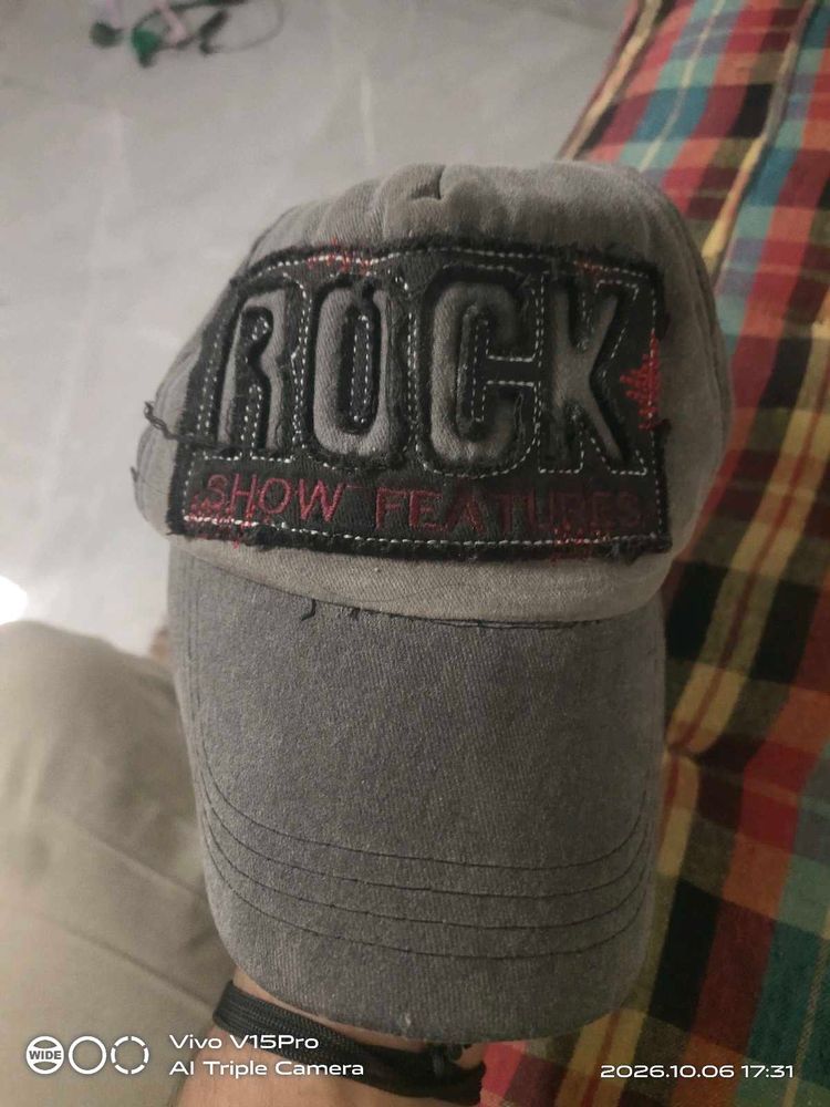 Grey "Rock Show Features" Cap