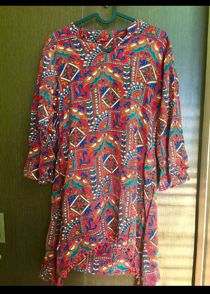Vibrant Bohemian Print Kurta from Myntra