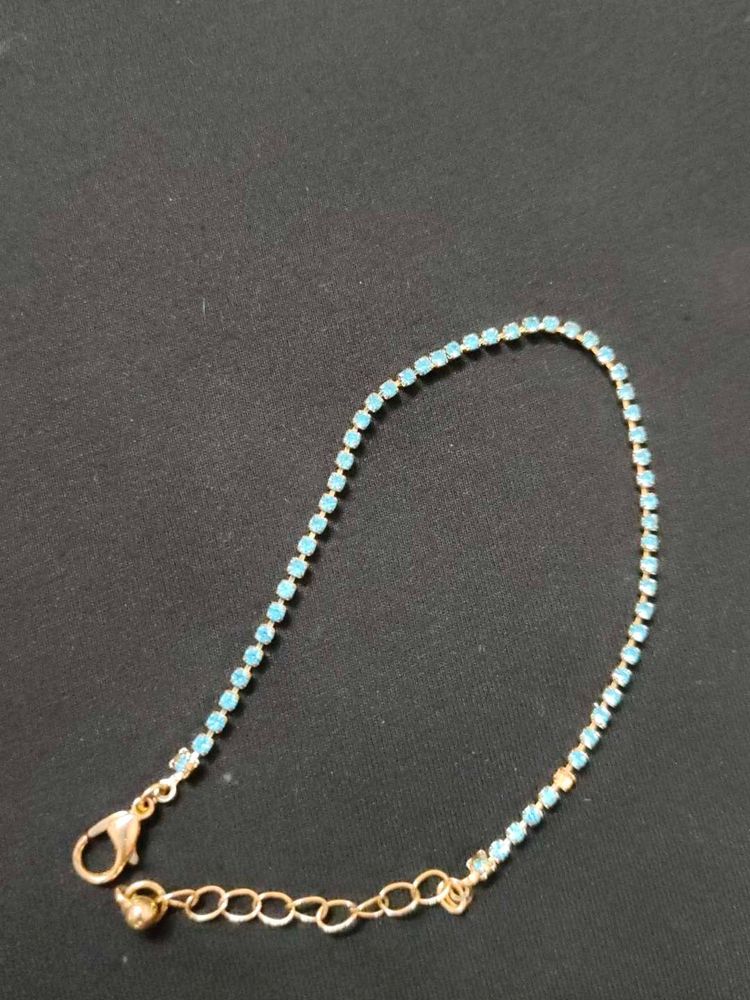 Blue Crystal Anklet
