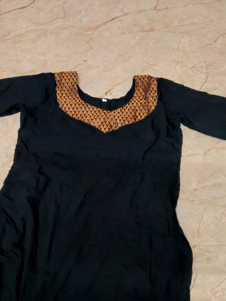Black kurtha set of 2