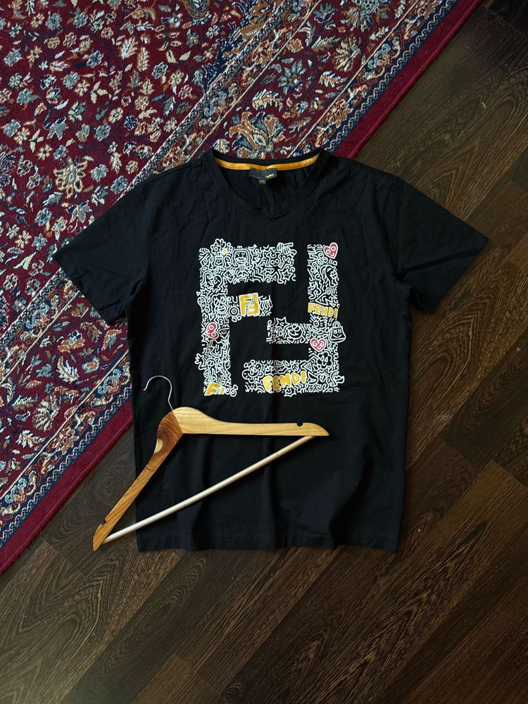 Fendi Black Graphic T-Shirt