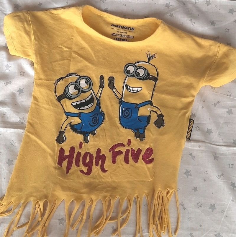 Minion T Shirt with Fringes