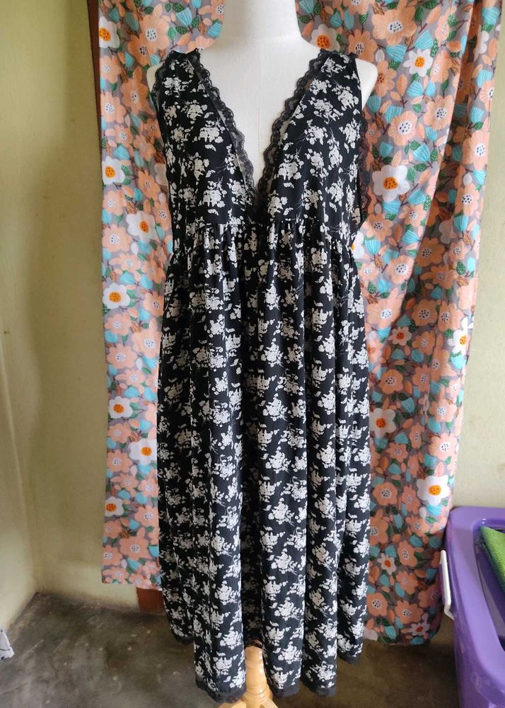 Boho Floral Print Mini Dress