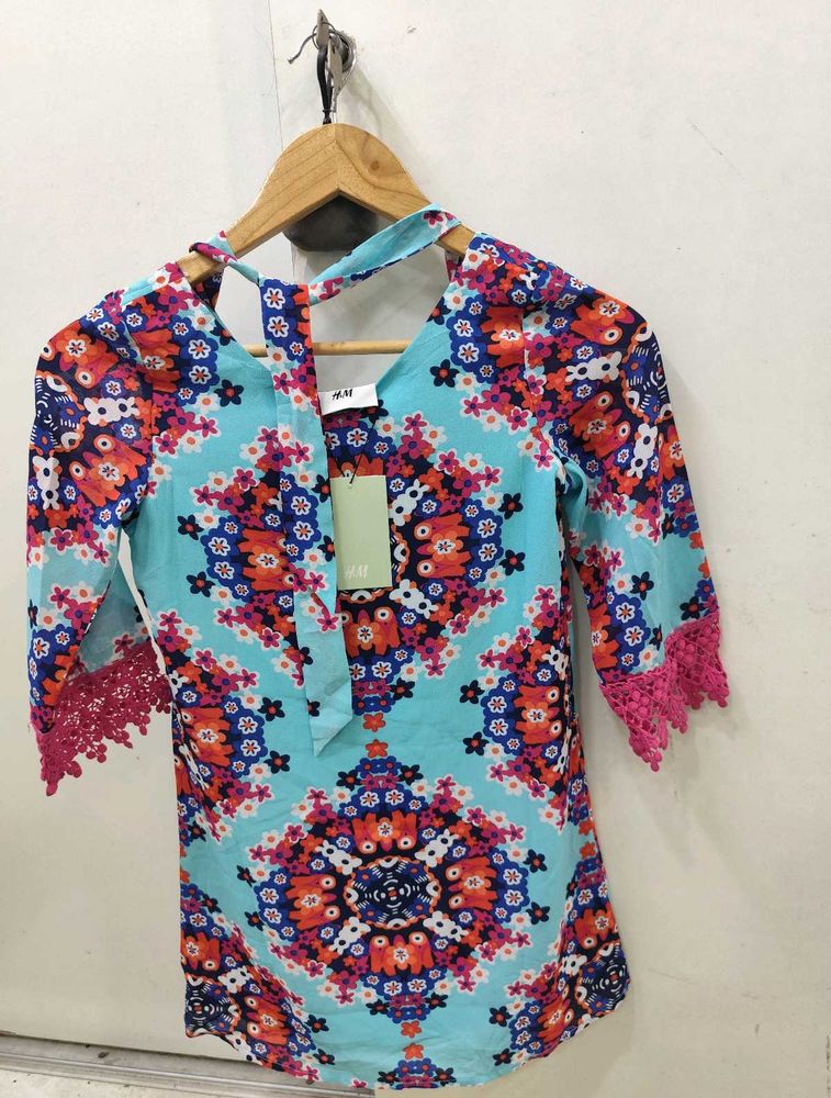 H&amp;M Boho Chic Floral Tunic Top - XS/S