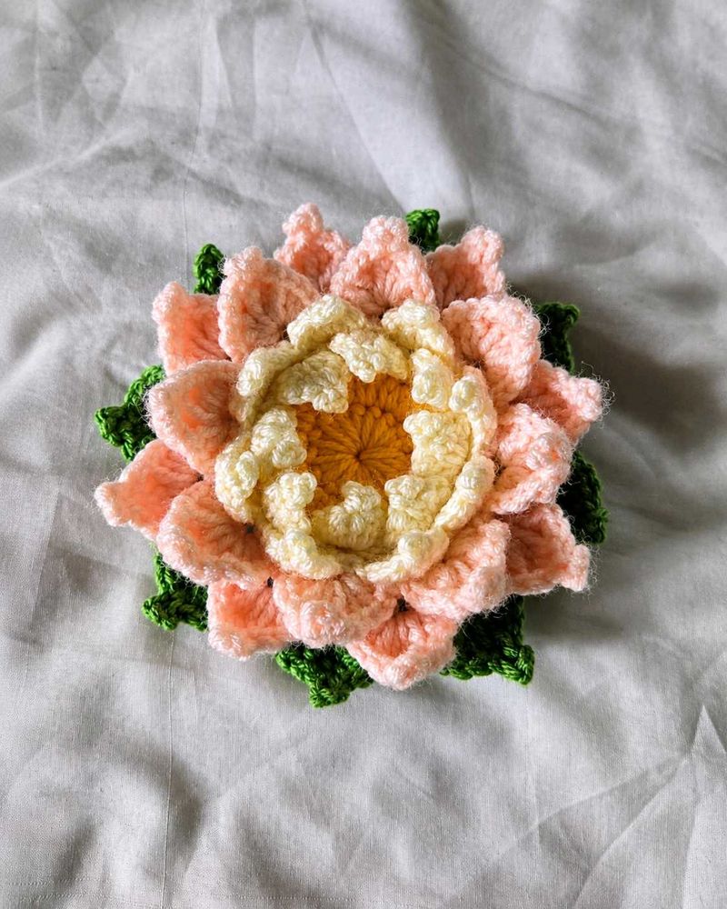 Handmade Crochet Flower Hair Clip
