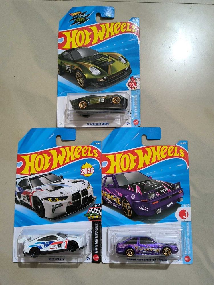HOTWHEELS BMW M4,AE86,EL SEGUNDO COUPE COMBO