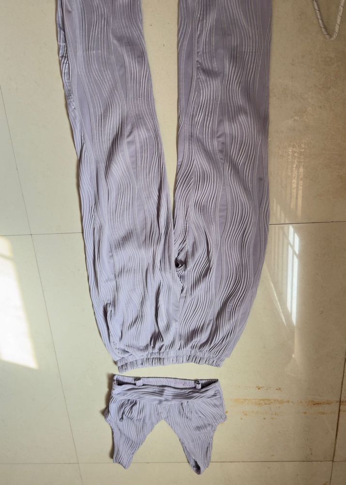 Pleated Lavender Co-ord Set