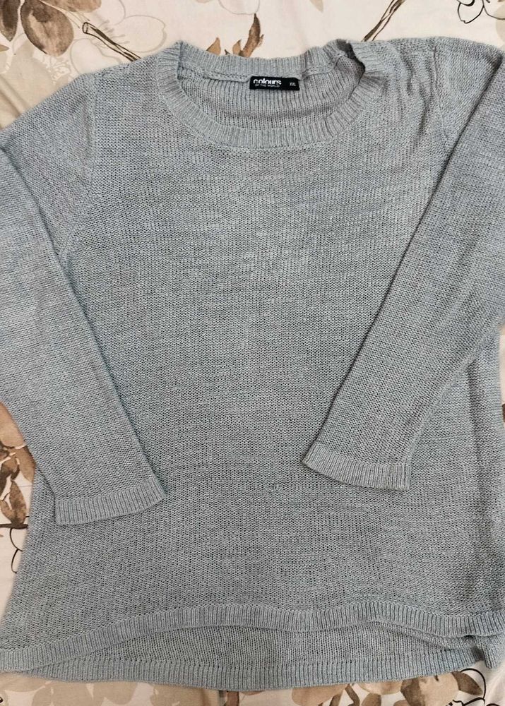 Grey Knit Pullover