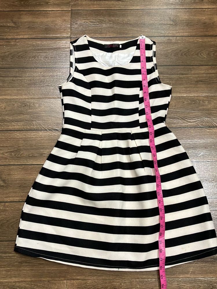 Striped Fit &amp; Flare Dress