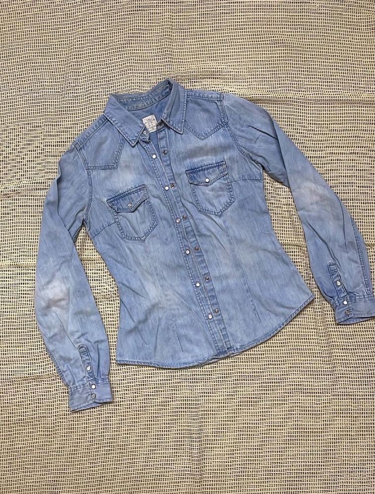 Light Wash Denim Western Shirt