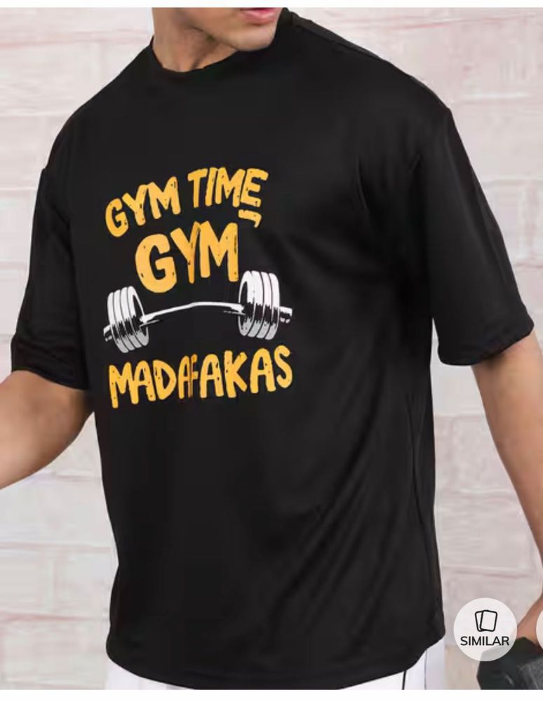 Shein Funny Gym Time Graphic T-Shirt