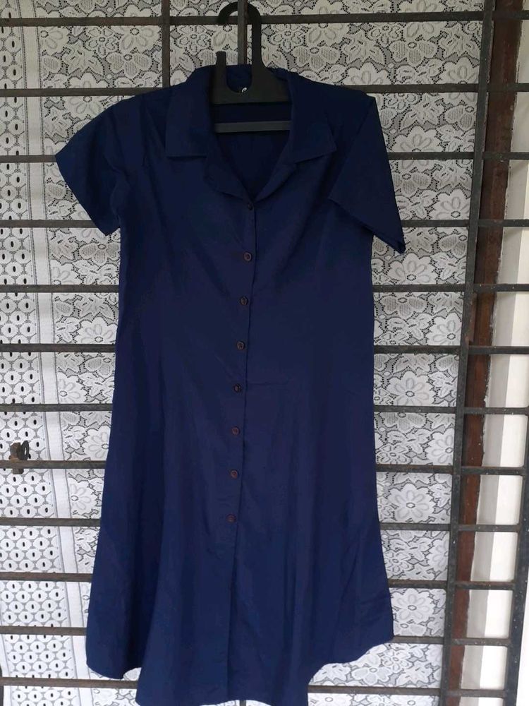 Navy Blue Shirt Dress