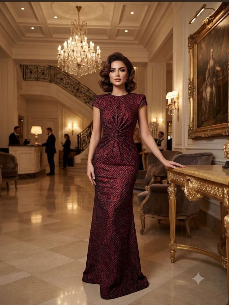 Pintresty Stunning Red &amp; Black Glitter Dress
