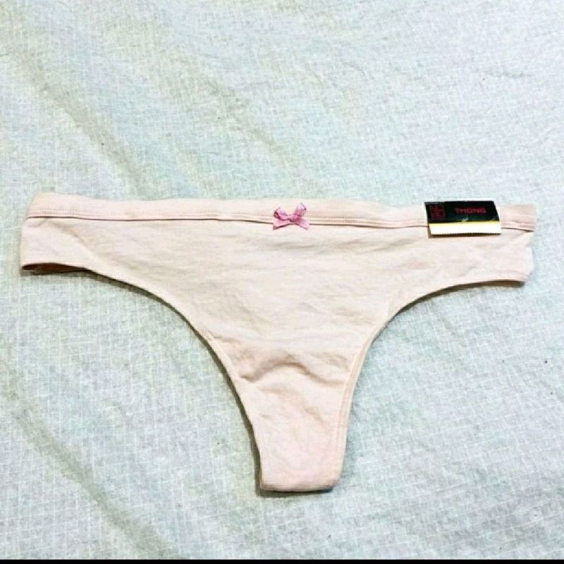 Cute Pink Thong with Bow