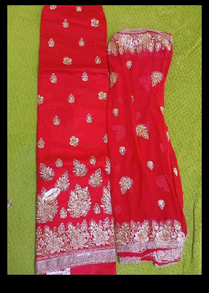 Red Embroidered Lehenga Choli Set