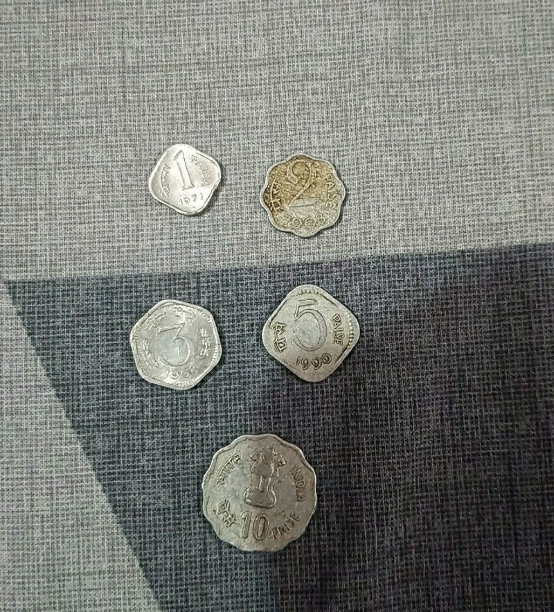 Old Coins 1,2,3,5,10 Paise 🤩