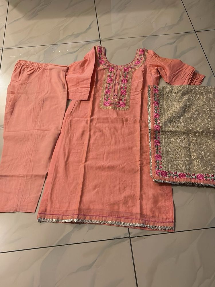 Elegant Peach suit Set