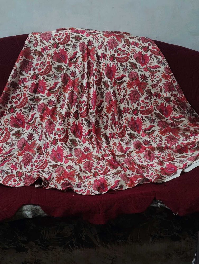 Boho Floral Print Midi Skirt