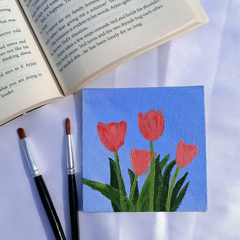 Tulip Painting On Canvas