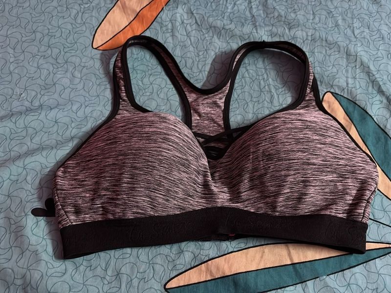 Gray Sports Bra