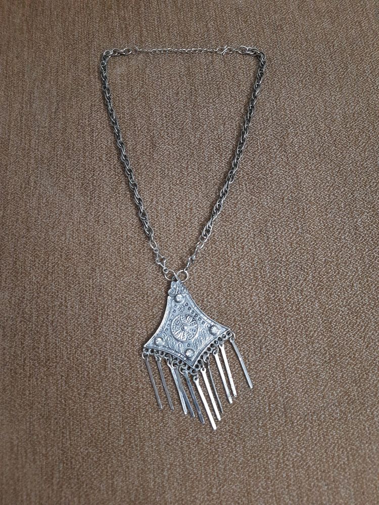 Oxidized Boho Necklace Pendant.