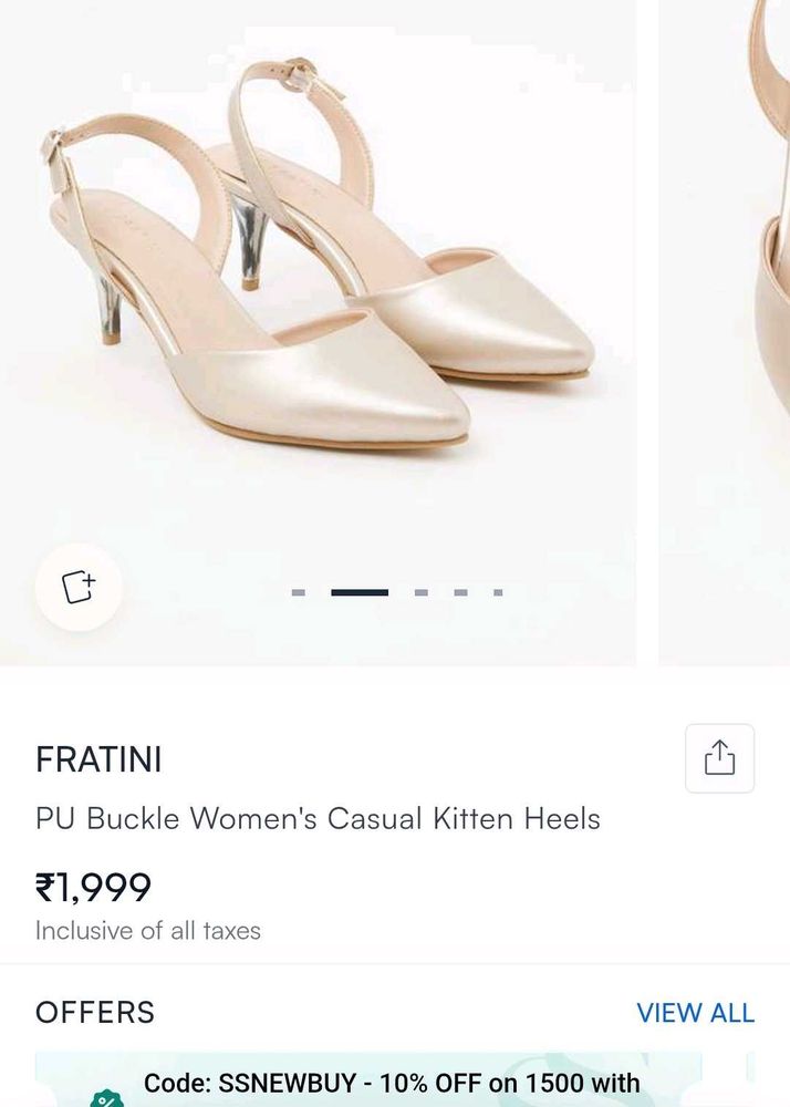 FRATINI PU Womens Buckle casual kitten heels