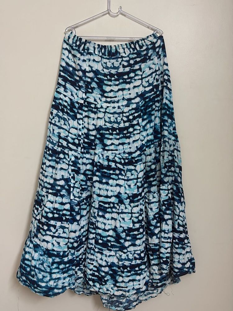 low waist Boho Tie-Dye Maxi Skirt
