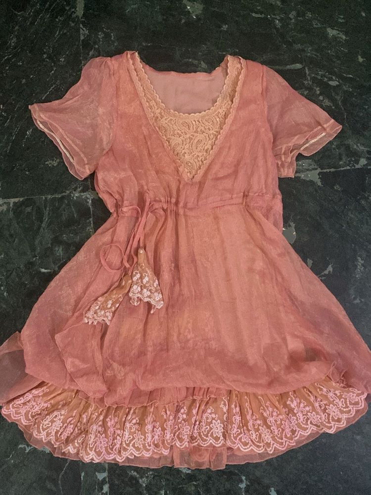 y2k trendy lace dress/top