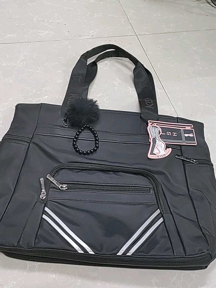 Stylish Black Tote Bag