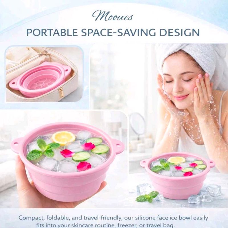 Silicone Face Ice Bowl with Facial Roller