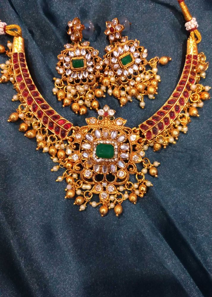 South Indian Necklace &amp; Earring Set