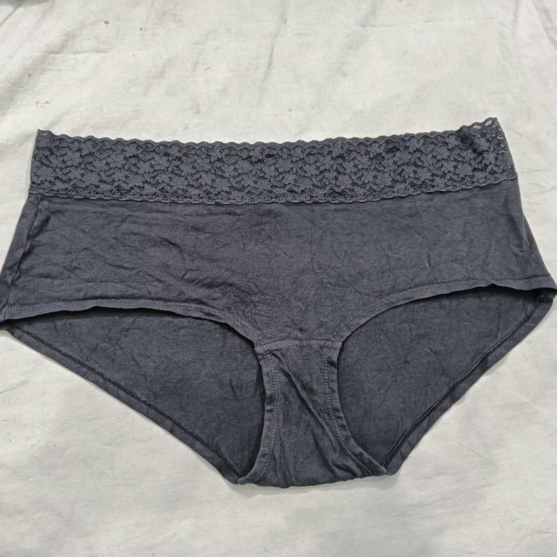 ❤️‍🔥 Comfortable Grey Briefs with Lace Trim