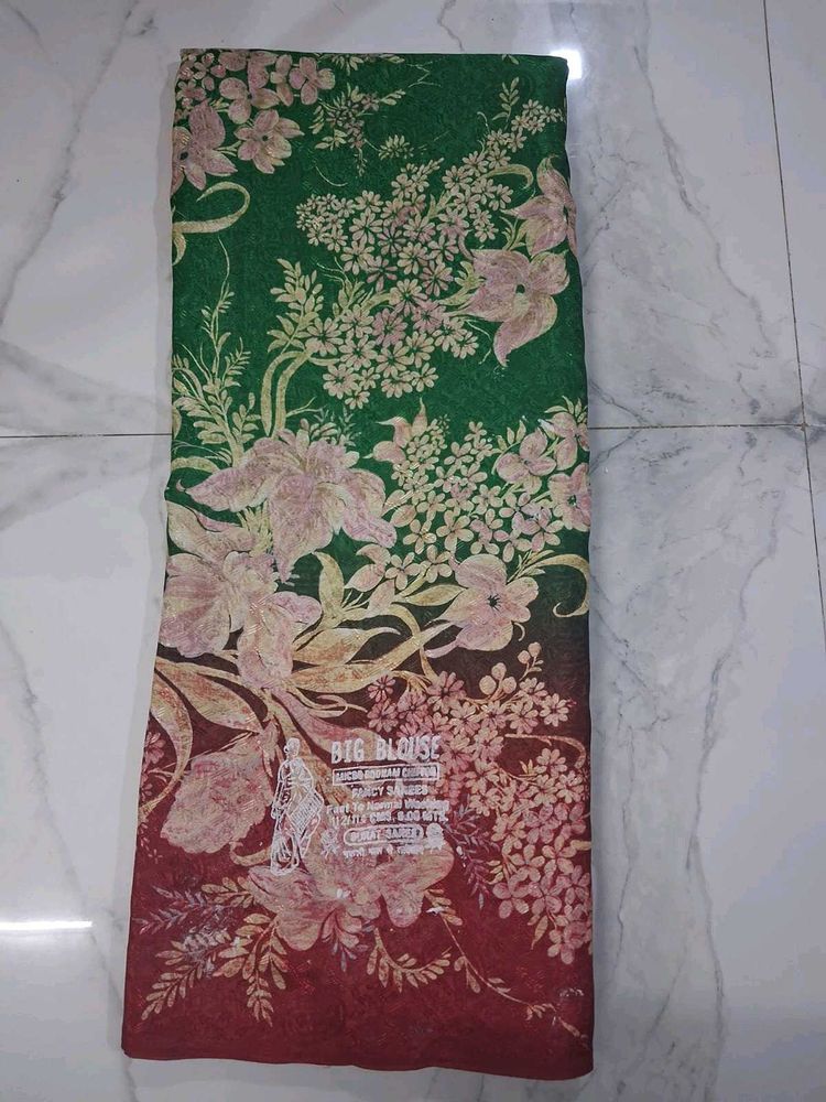 Floral print saree