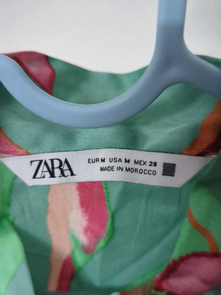 Zara Green Floral Dress