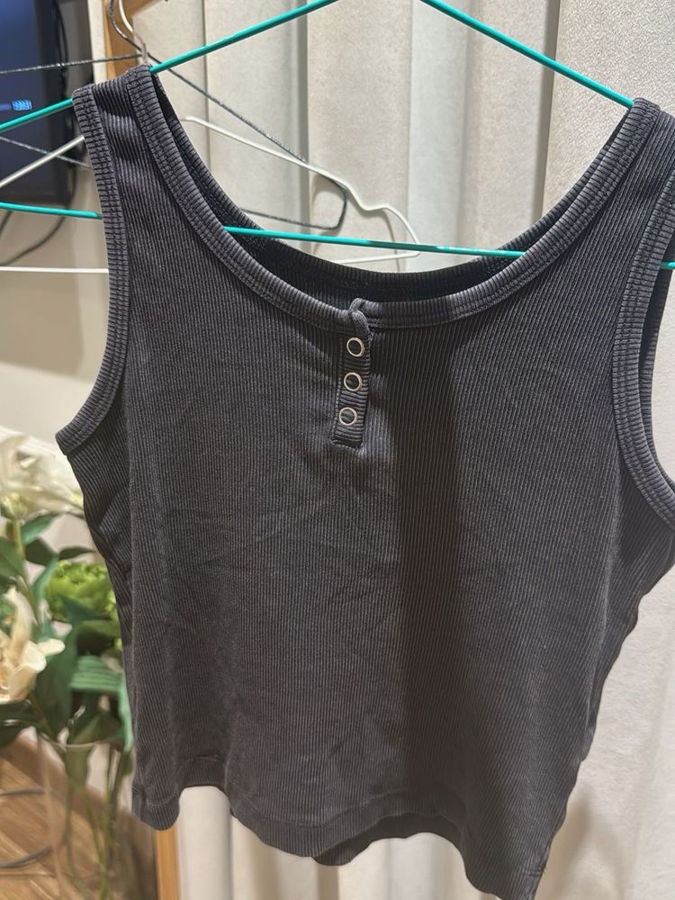 Primark Ribbed Button-Front Tank Top – XS