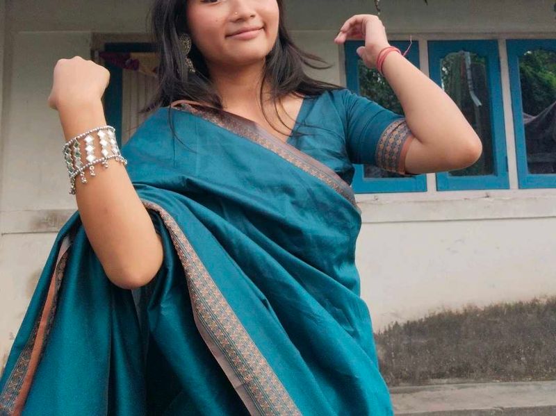 Elegant Teal Saree
