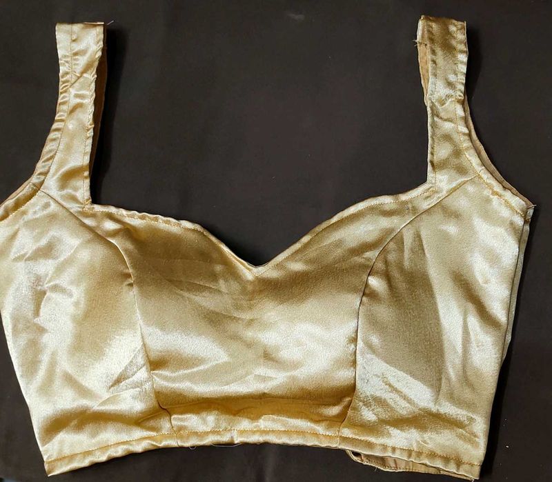 Golden tie up blouse