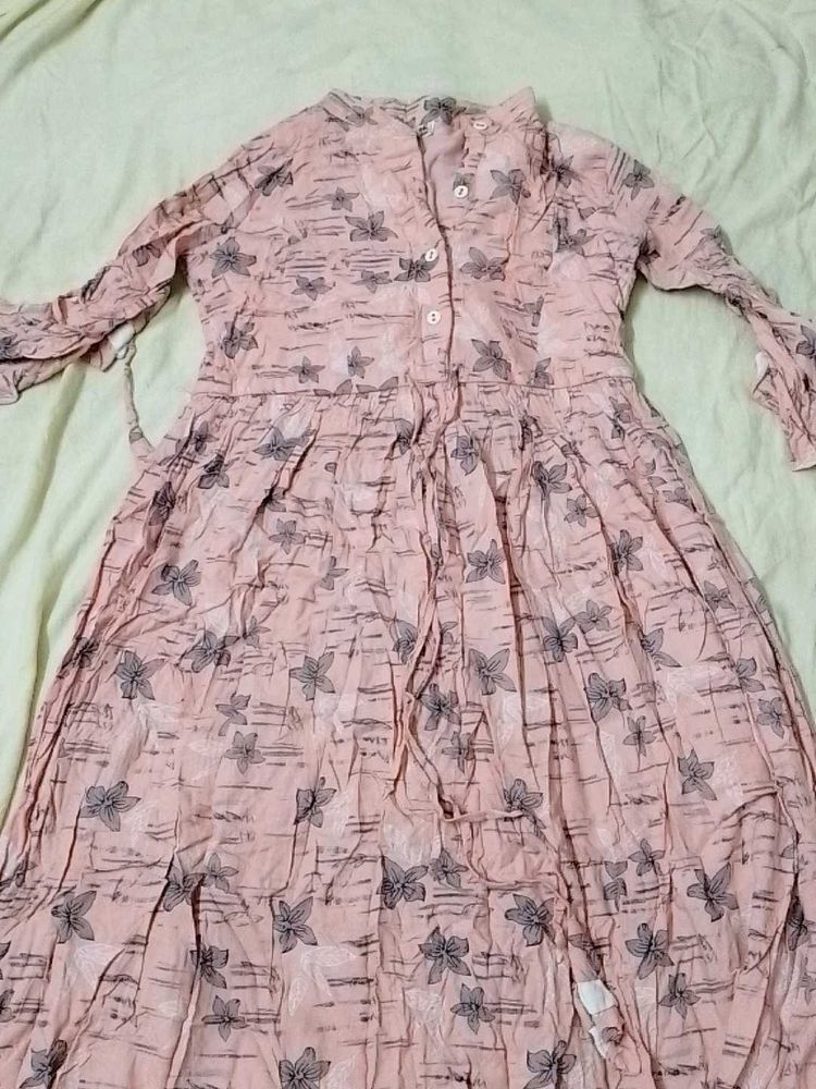 Long Peach Dress