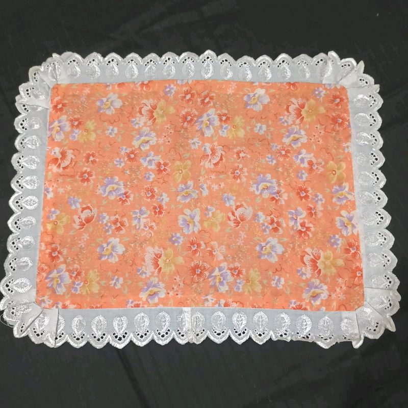 Peach Floral Baby Pillow Cover