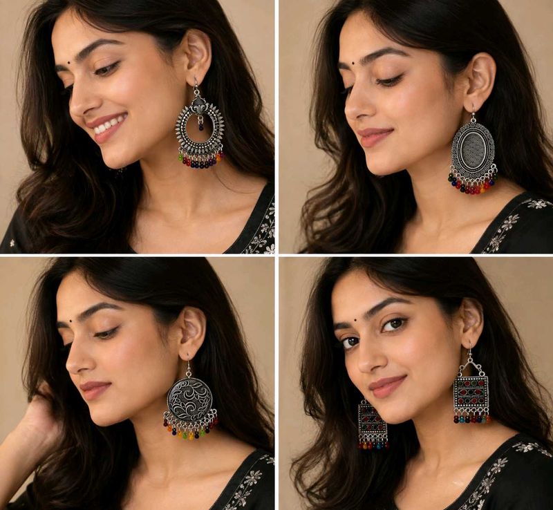 Boho Dangle Earrings Set Of 4