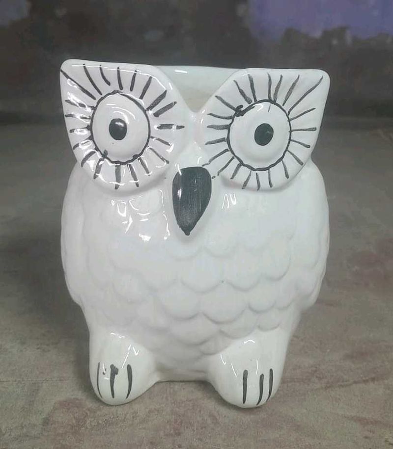 Adorable Owl Ceramic Pot