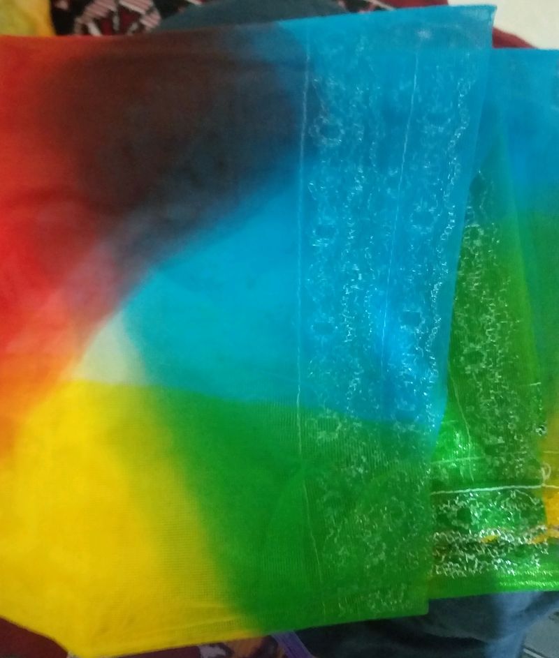Multicolor Organza Duppatta..Combo